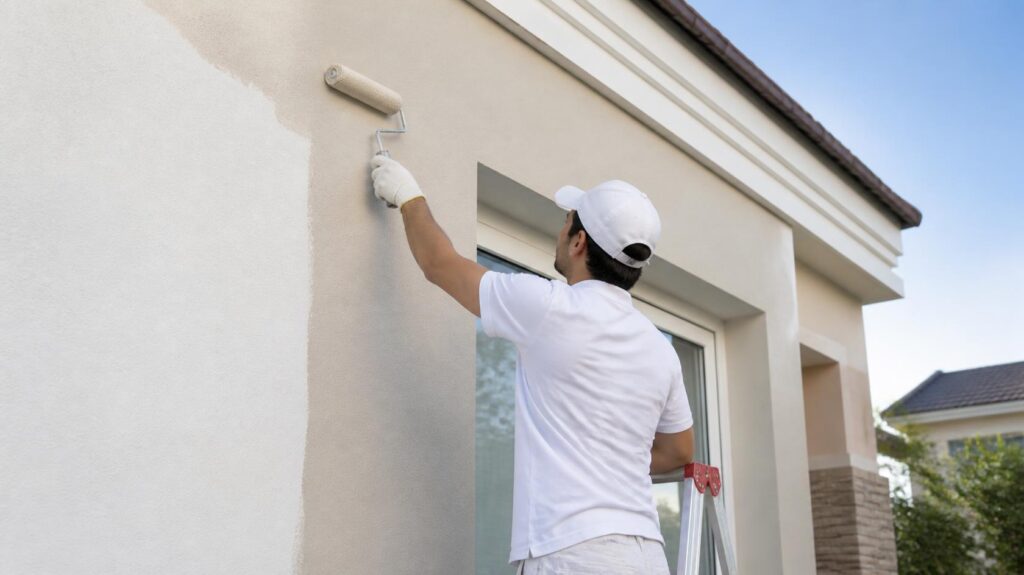 Low maintenance exterior coating systems